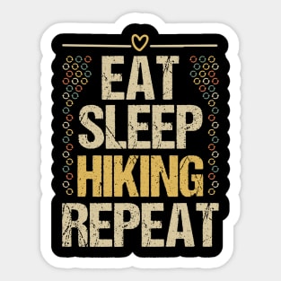 Eat Sleep Hiking Repeat Sticker